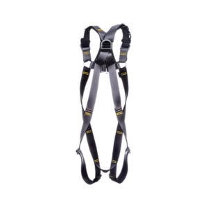 RGH5 rescue harness with grey and black straps and dorsal D ring on white background