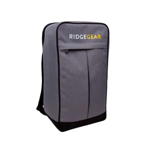 Grey RidgeGear RGS2 20L backpack with front zip pocket and black base