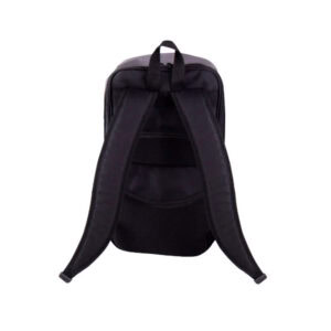 Back view of black RGS2 20L backpack with padded shoulder straps and top carry handle
