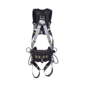 RGH6 deluxe comfort work positioning harness with front, rear and side D rings in black and grey