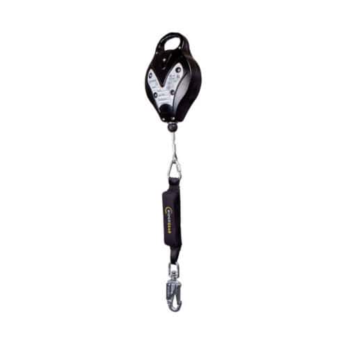 Edge 6m fall arrest block with retractable lifeline, webbing shock absorber and snap hook connector