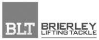 BLT Brierley Lifting Tackle logo in grey with bold letters and company name
