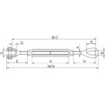 Forged Jaw/Eye Turnbuckle c/w Lock Nut