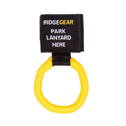 Yellow Parking Loop-T lanyard loop with RidgeGear tag reading Park lanyard here