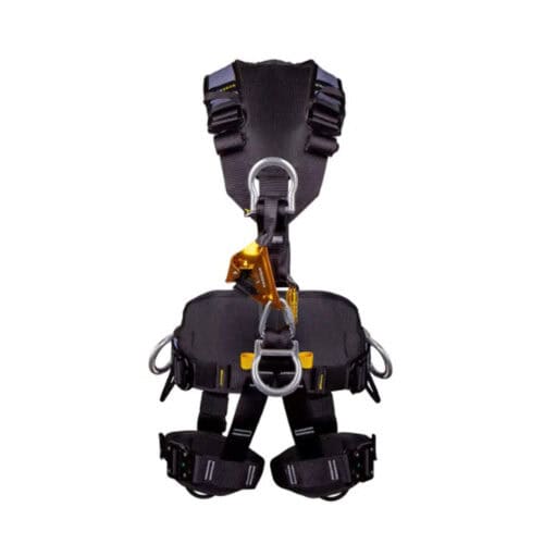 RGH17 premium rope access 5 point harness with padded waist belt, leg loops and metal attachment rings