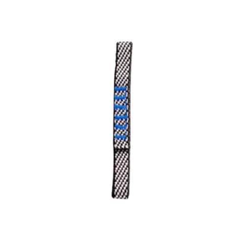 RGL33 Dyneema short link in grey and black weave with blue stitched centre loop