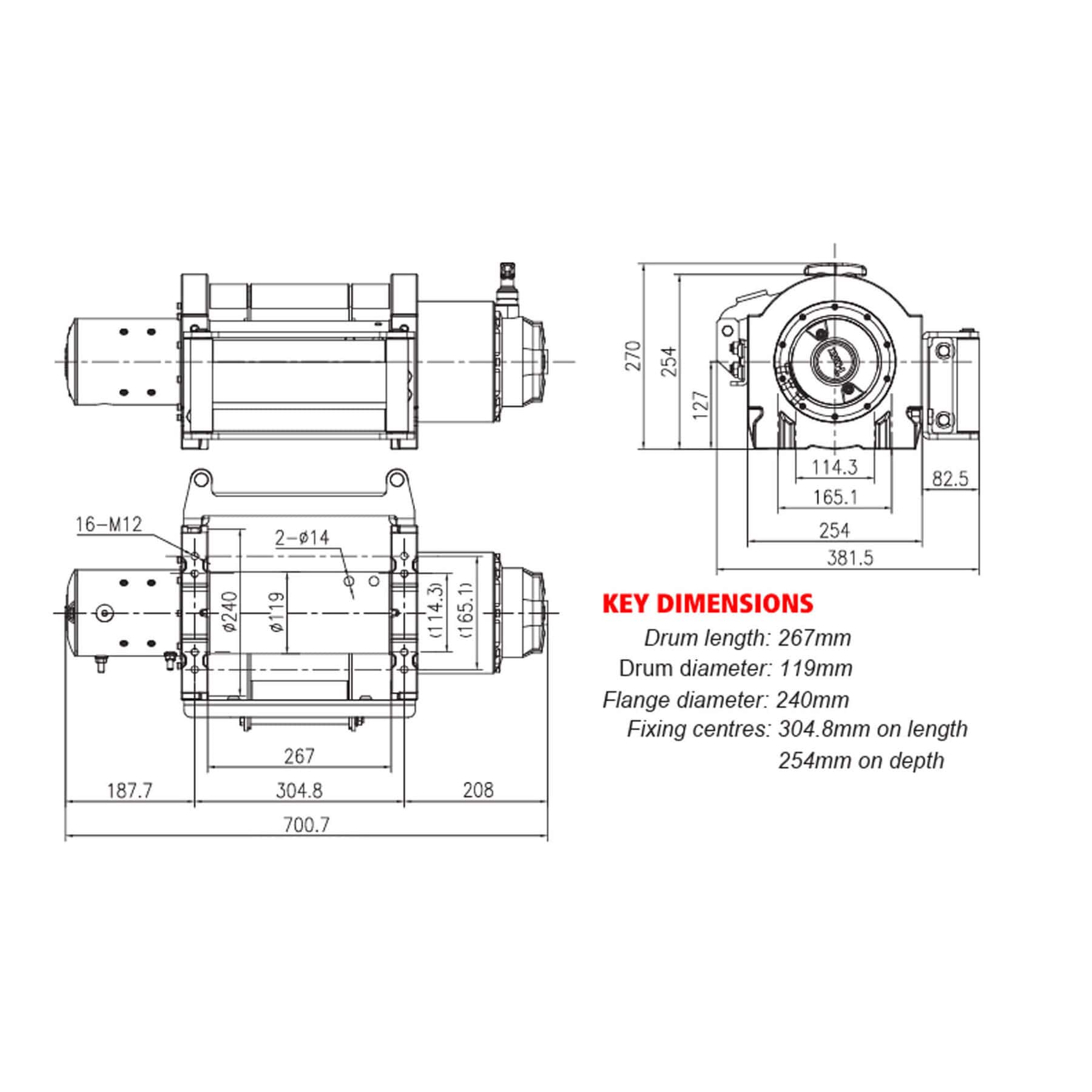 T-MAX DC5000 5 Tonne Electric Winch 2