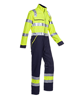 Hi-vis Coverall Yellow/Navy