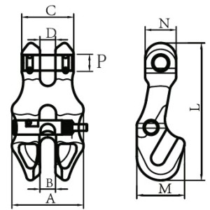 XN638 Clevis Shortening Clutch with safety pin