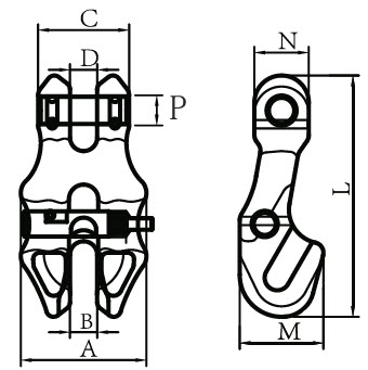 XN638 Clevis Shortening Clutch with safety pin