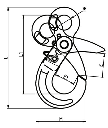 XN737 Eye Self Locking Hook