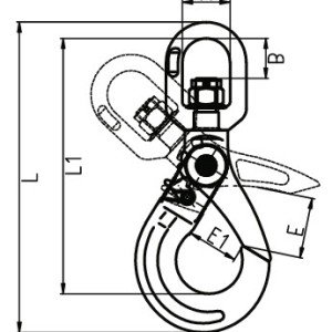 XN755 Swivel Self Locking Hook/Brass Bushing