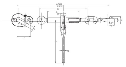Ratchet Load Binder with Hooks