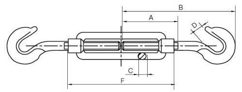 DIN1480 Hook/Hook Turnbuckles