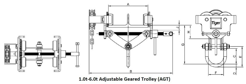 Tiger Adjustable Geared Trolley