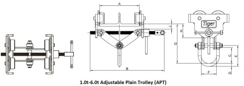 Tiger Adjustable Plain/Push Trolley