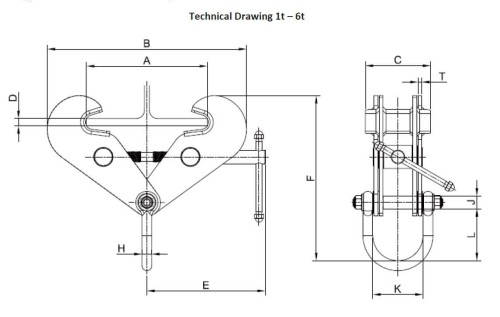 Tiger Fixed Jaw Heavy Duty Beam Clamp with Shackle Tiger Fixed Jaw Heavy Duty Beam Clamp with Shackle