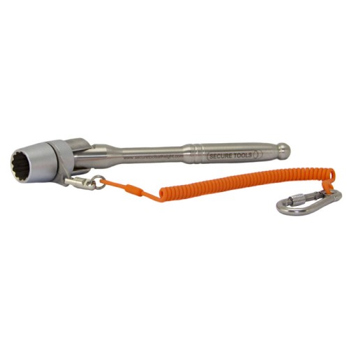 Scaffolding Socket Spanner Heavy Duty 21mm 7/16" with Swivel and 2.0m Lanyard